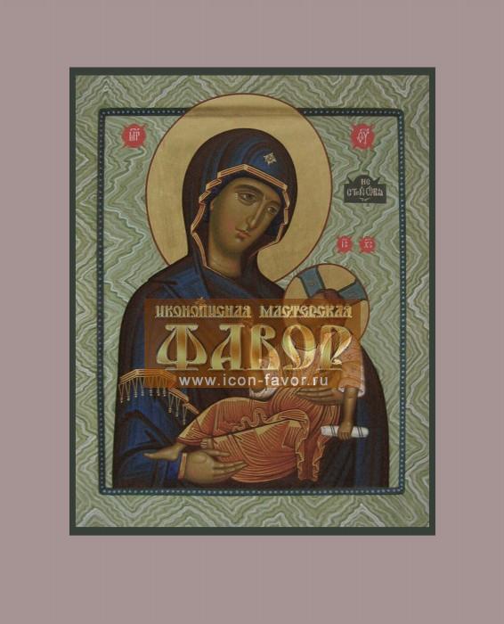 Икона Божьей Матери Необоримая Стена, доска, натуральные пигменты, золото, 32х40 см.