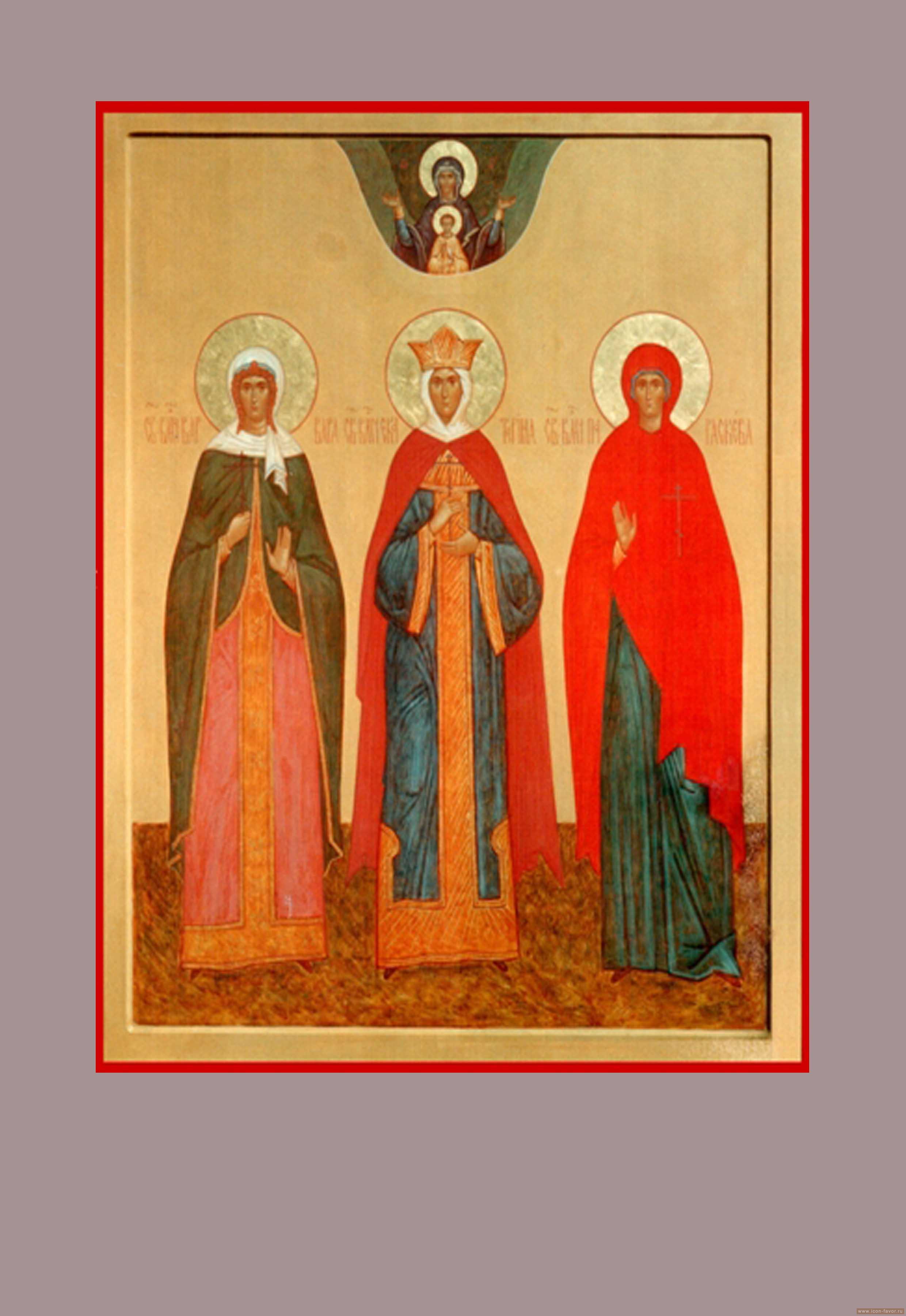 Семейная Икона: Святые Великомученицы Варвара, Екатерина, Параскева