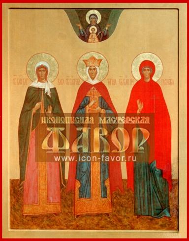 Семейная Икона: Святые Великомученицы Варвара, Екатерина, Параскева